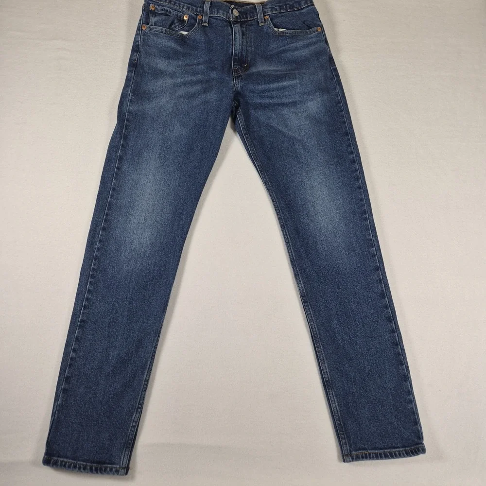 Levi's 512 Blue Jeans Men's Size 32x32 Slim Taper Mid-Wash Stretch Denim Casual